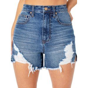 Celebrity Pink Junior Women's Frayed Hem High Rise THE REBEL Shorts Size 21 NWT